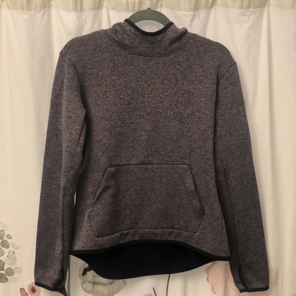 Purple hooded Nike running sweatshirt